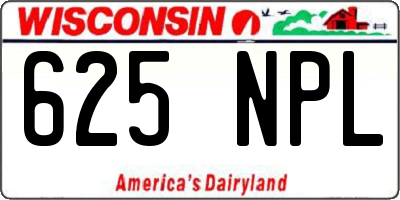 WI license plate 625NPL