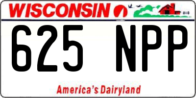 WI license plate 625NPP