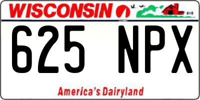 WI license plate 625NPX