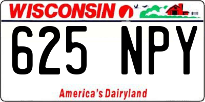 WI license plate 625NPY
