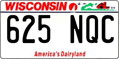 WI license plate 625NQC