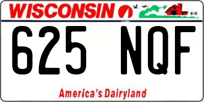WI license plate 625NQF