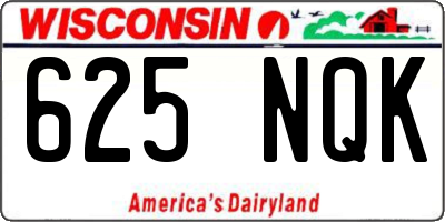 WI license plate 625NQK