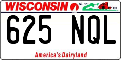 WI license plate 625NQL
