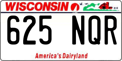WI license plate 625NQR
