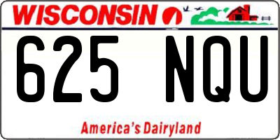 WI license plate 625NQU
