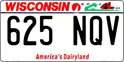 WI license plate 625NQV