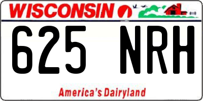 WI license plate 625NRH