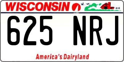 WI license plate 625NRJ