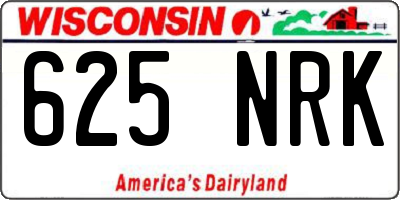 WI license plate 625NRK