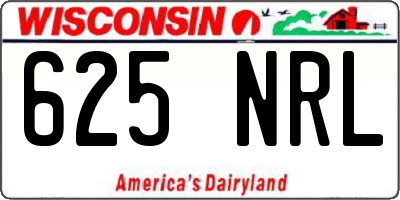 WI license plate 625NRL