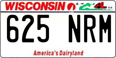 WI license plate 625NRM