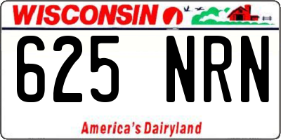 WI license plate 625NRN