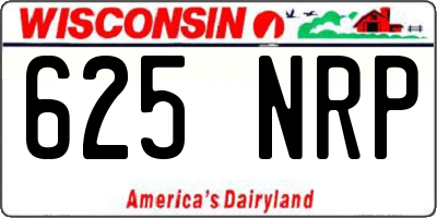 WI license plate 625NRP
