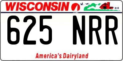WI license plate 625NRR
