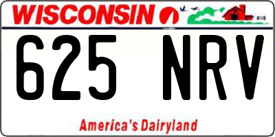 WI license plate 625NRV