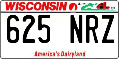 WI license plate 625NRZ