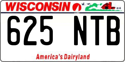 WI license plate 625NTB