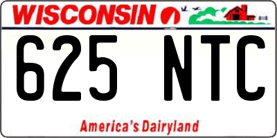 WI license plate 625NTC