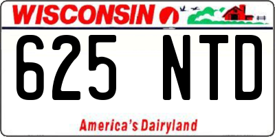 WI license plate 625NTD
