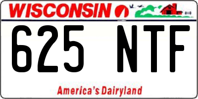 WI license plate 625NTF