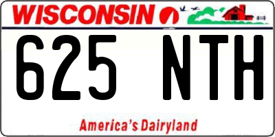 WI license plate 625NTH
