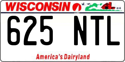 WI license plate 625NTL