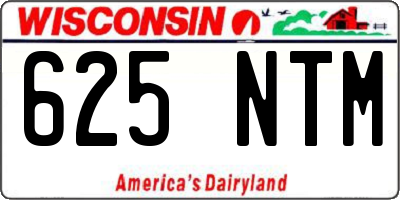 WI license plate 625NTM