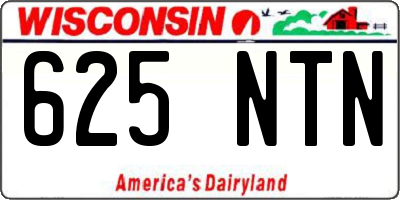 WI license plate 625NTN
