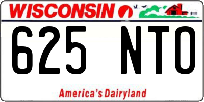 WI license plate 625NTO