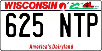 WI license plate 625NTP
