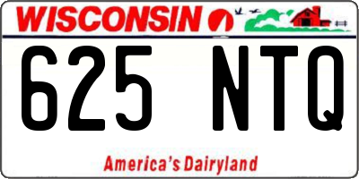 WI license plate 625NTQ