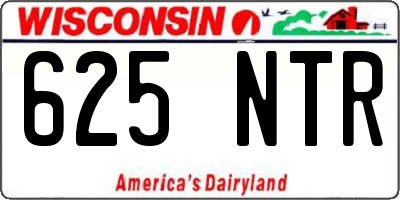 WI license plate 625NTR