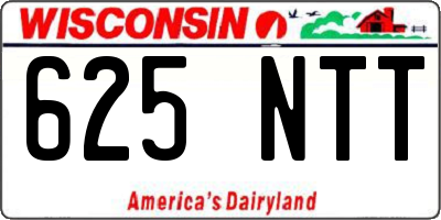 WI license plate 625NTT