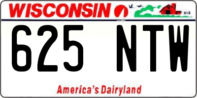 WI license plate 625NTW