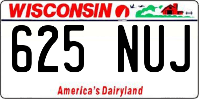 WI license plate 625NUJ
