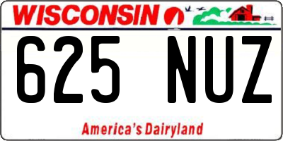 WI license plate 625NUZ