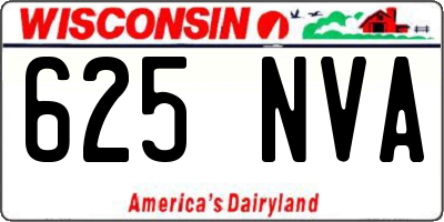 WI license plate 625NVA