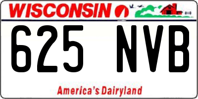 WI license plate 625NVB
