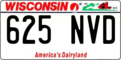 WI license plate 625NVD
