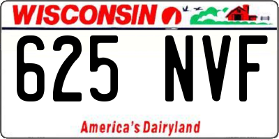 WI license plate 625NVF