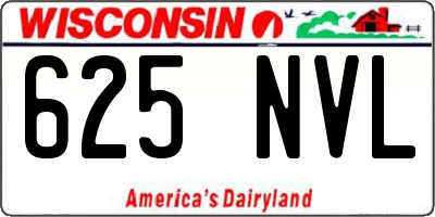 WI license plate 625NVL