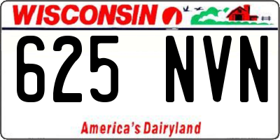 WI license plate 625NVN