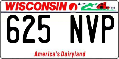 WI license plate 625NVP