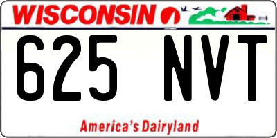 WI license plate 625NVT