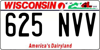 WI license plate 625NVV