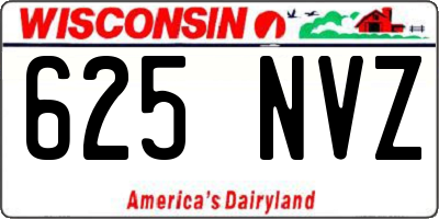 WI license plate 625NVZ