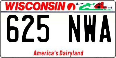 WI license plate 625NWA