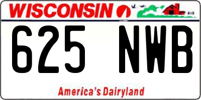 WI license plate 625NWB