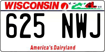 WI license plate 625NWJ